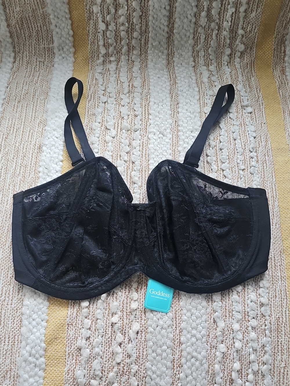 Goddess Black Lace Full-Cup Underwire Convertible Bra
